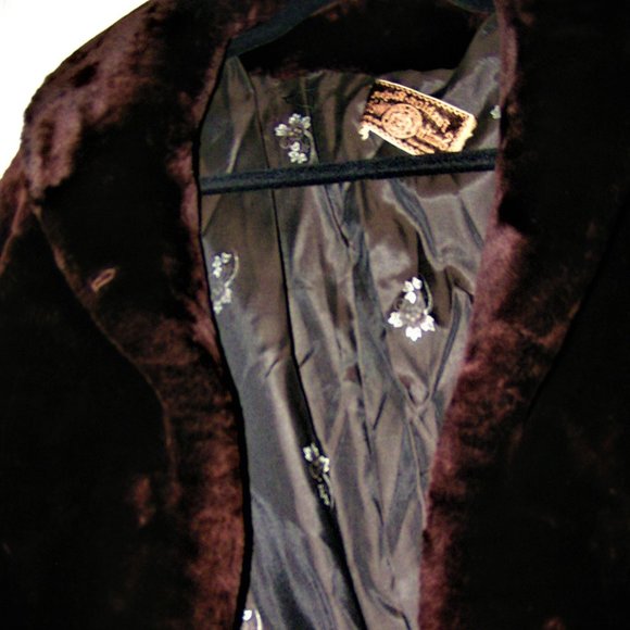 VINTAGE MOUTON FUR JACKET M - Picture 2 of 4